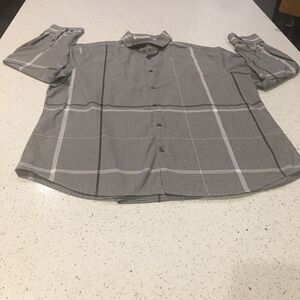 Calvin Klein 27-17 1/2  32/33Extreme Slim Fit Gray Long Sleeve Dress Shirt Xl